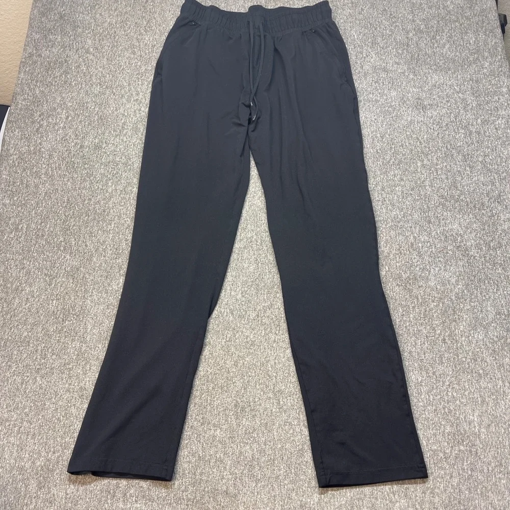 Alo Yoga Womens Black Straight Leg Drawstring Athletic Lounge Pants Size M